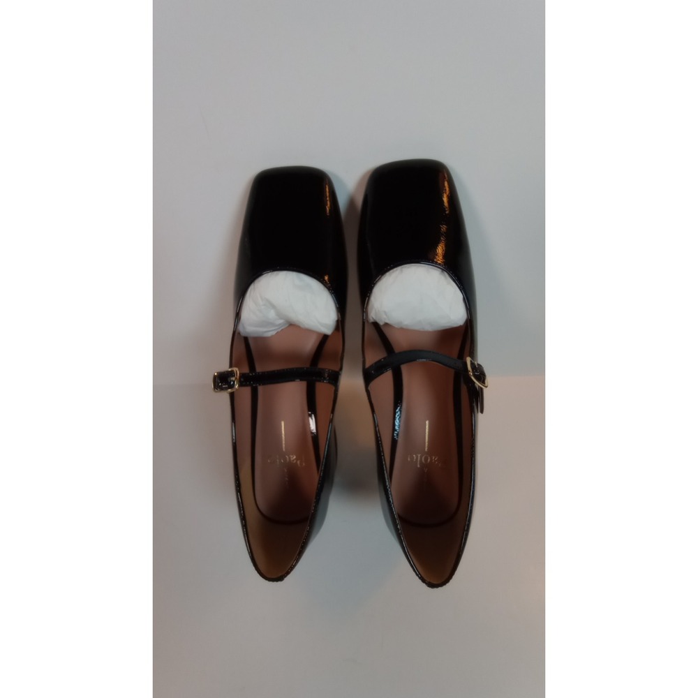 NEW Linea Paolo Monroe Black Patent Leather Mary Jane Block Heel Square Toe 8 M - Picture 2 of 7
